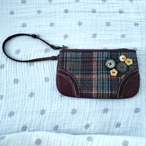 Old Navy Brown and Plaid Wrislet. EUC.